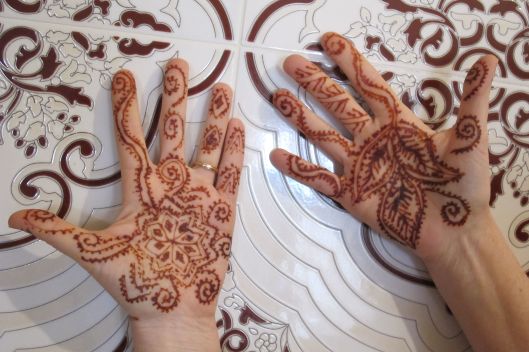 Henna tattoos palms